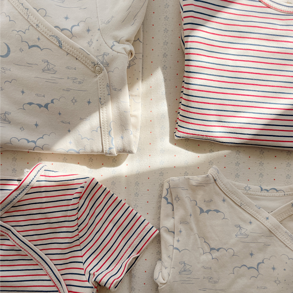 Konges Sløjd Bodysuit 'Basic' Stripe Tricolore Petit