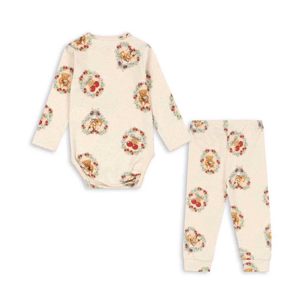 Konges Sløjd Body und Leggings Set 'Basic' Deer Diary