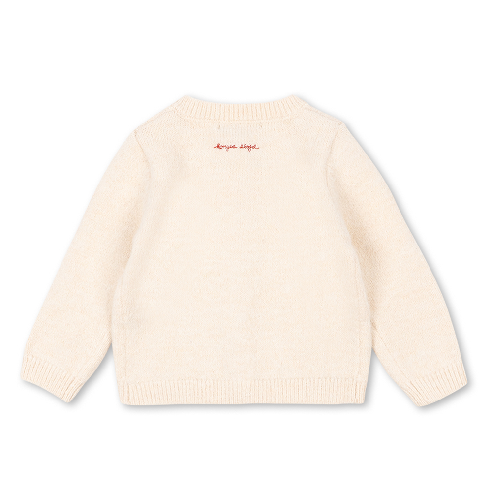 Konges Sløjd Gilet tricoté 'Fleuri' Buttercream