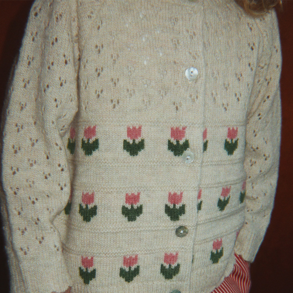 Konges Sløjd Knitted Cardigan 'Belle' Cream and Tulips