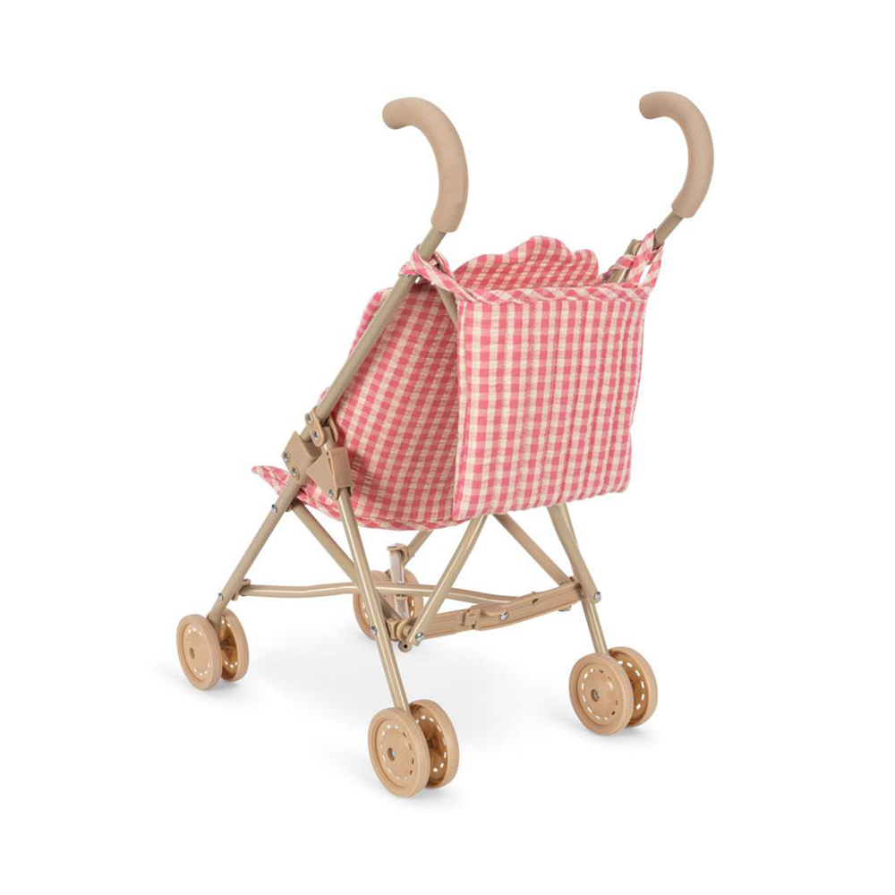 Konges Sløjd Puppen-Buggy &#39;Cheeky&#39; Bubblegum Check