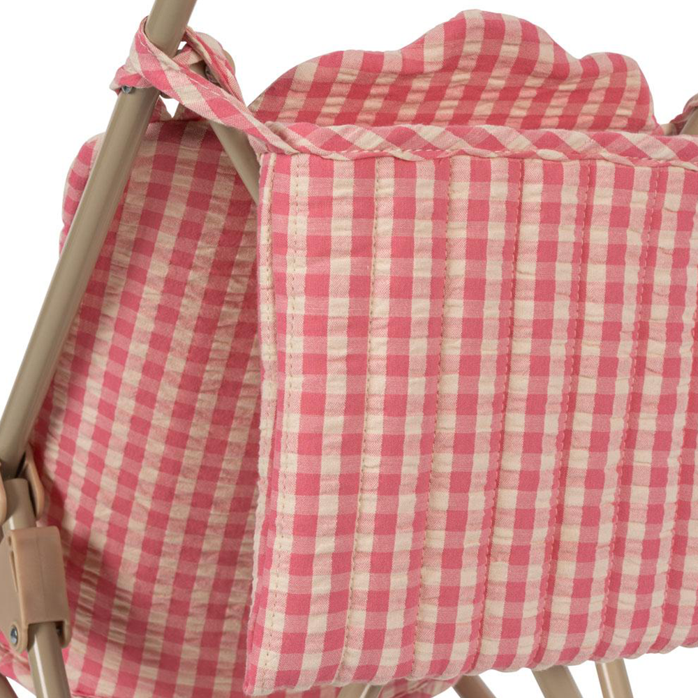 Konges Sløjd Puppen-Buggy &#39;Cheeky&#39; Bubblegum Check