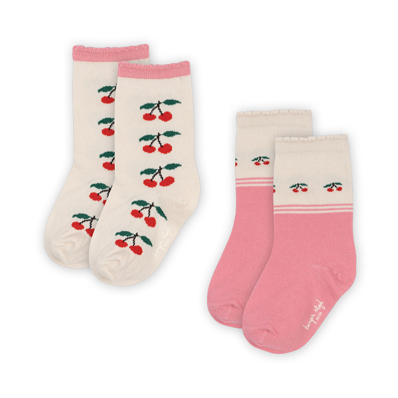 Konges Sløjd Socken 2er Pack &#39;Jacquard&#39; Cherry Mix