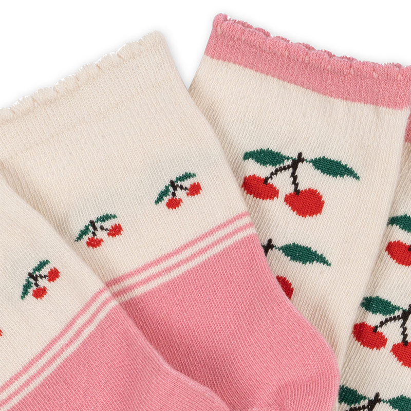 Konges Sløjd Socken 2er Pack &#39;Jacquard&#39; Cherry Mix