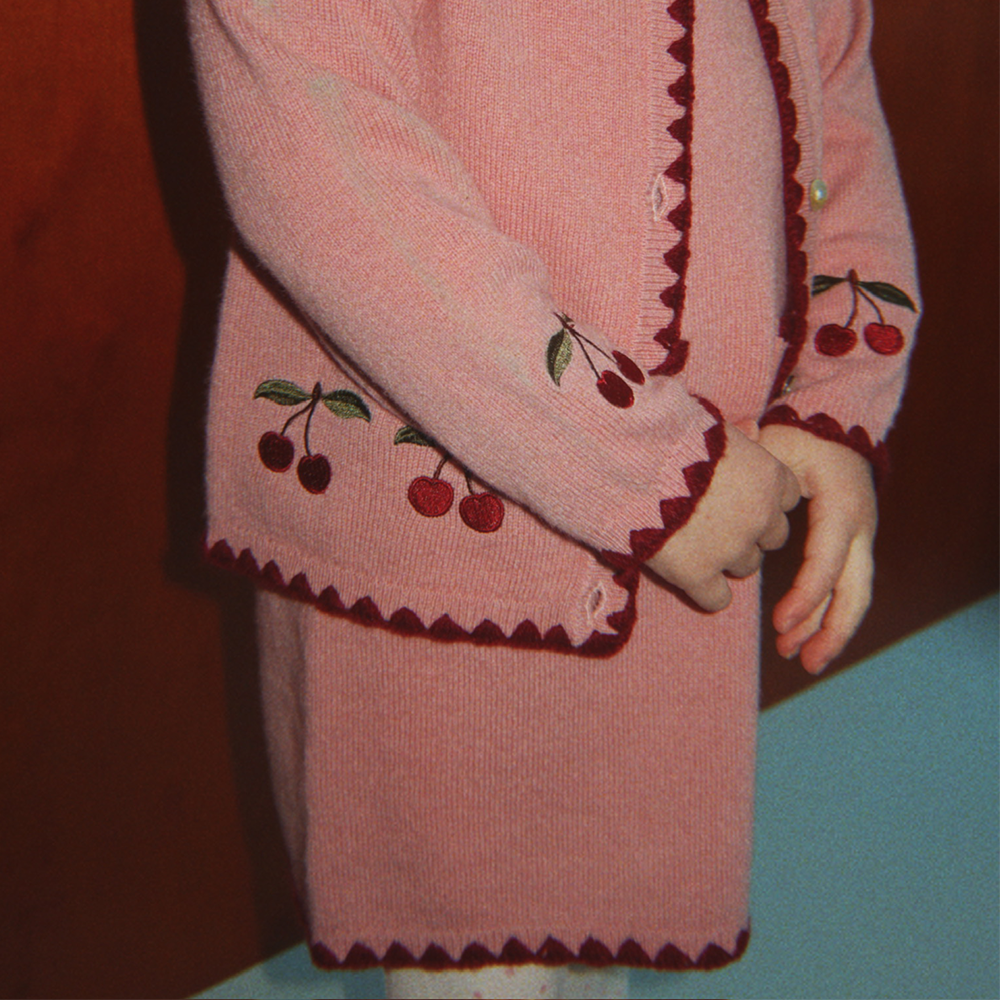 Konges Sløjd Robe en maille de laine « Collette » Pale Blush