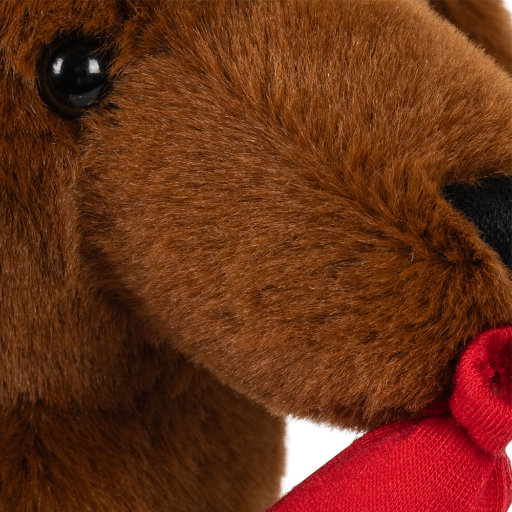 Konges Sløjd Peluche Teckel dans un panier « Chorizo » marron