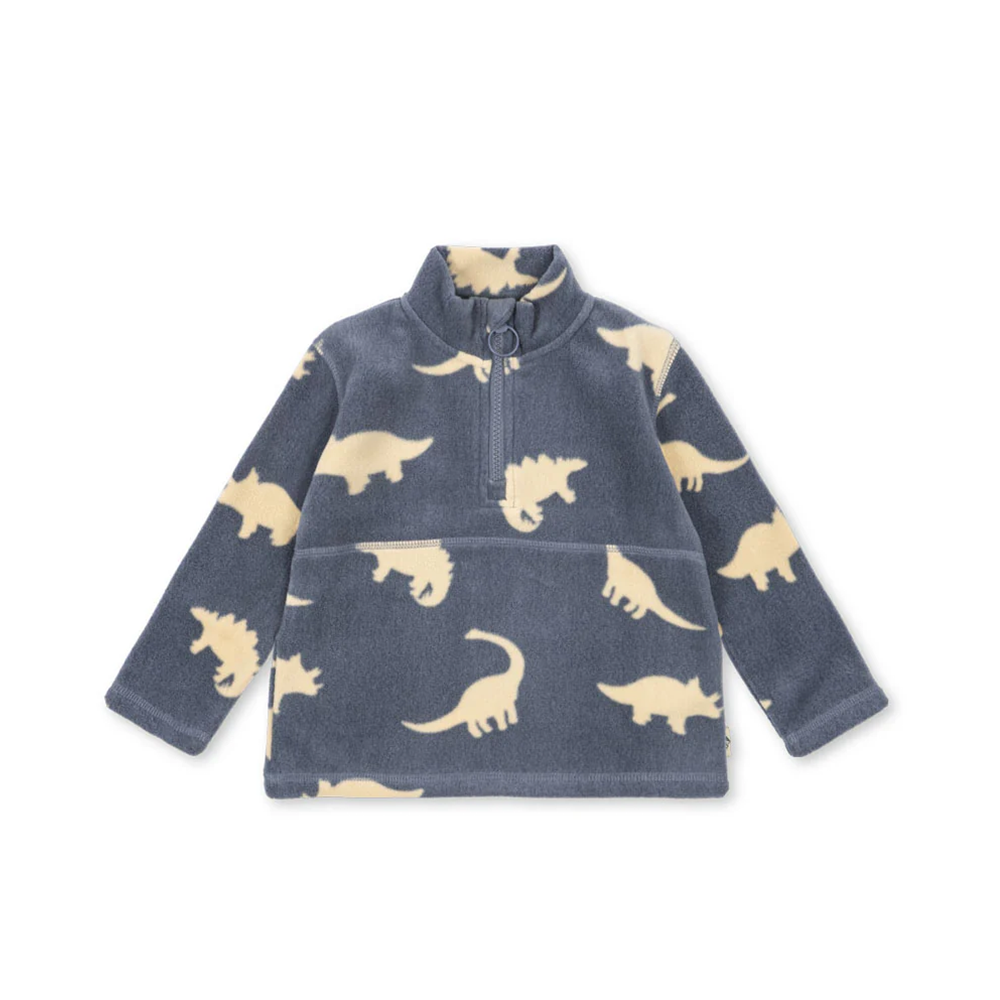 Konges Sløjd Fleece Pullover mit Reissverschluss &#39;Tavi&#39; Dino Mist