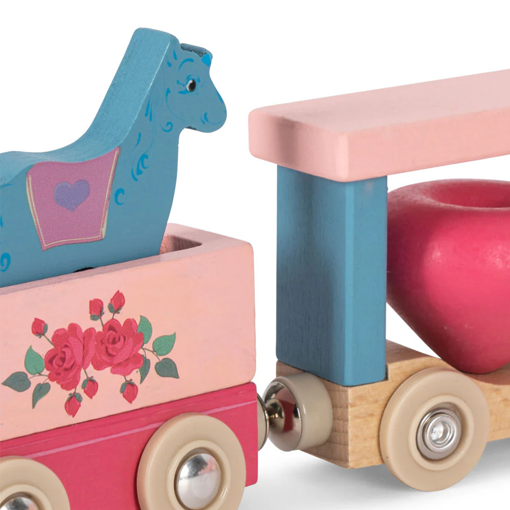 Konges Sløjd Holzzug mit Einhörner Pink