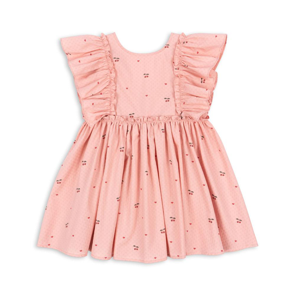 Konges Sløjd Kleid &#39;Evia Bow&#39; Cherry Coeur
