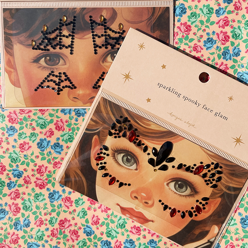 Konges Sløjd Halloween Glitzersteine fürs Gesicht Red/Black