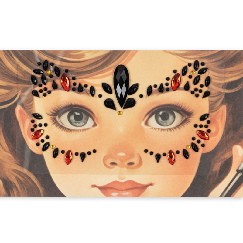 Konges Sløjd Halloween Glitzersteine fürs Gesicht Red/Black