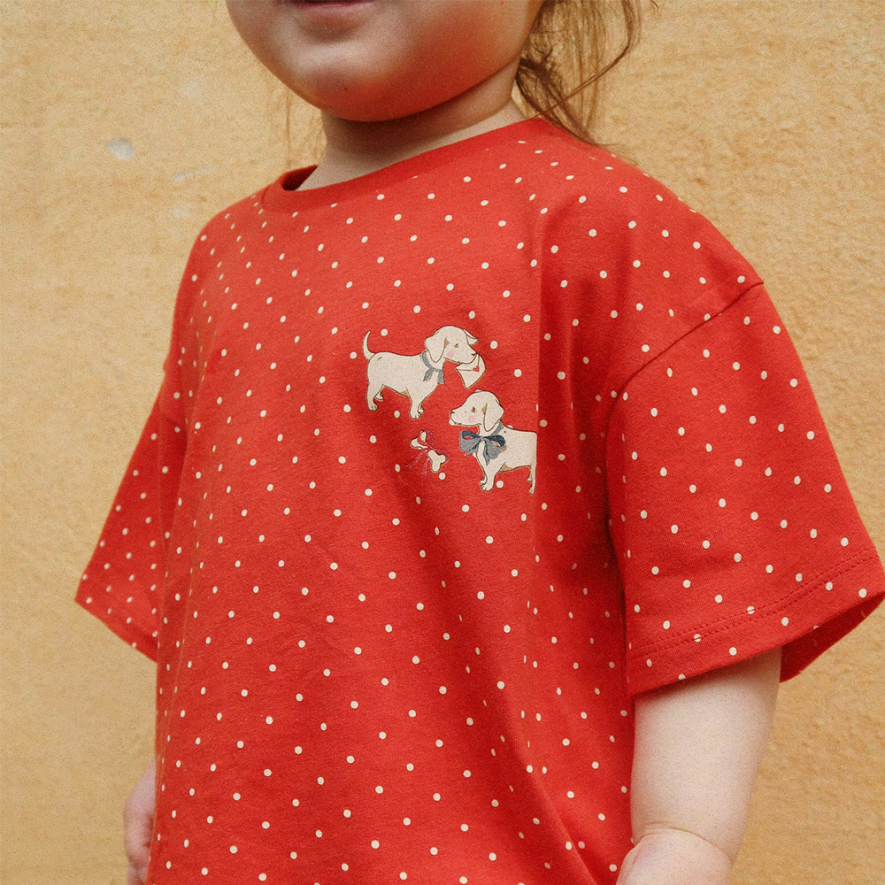 Konges Sløjd T-shirt et short « Famo Box Fit » Fraise Dot