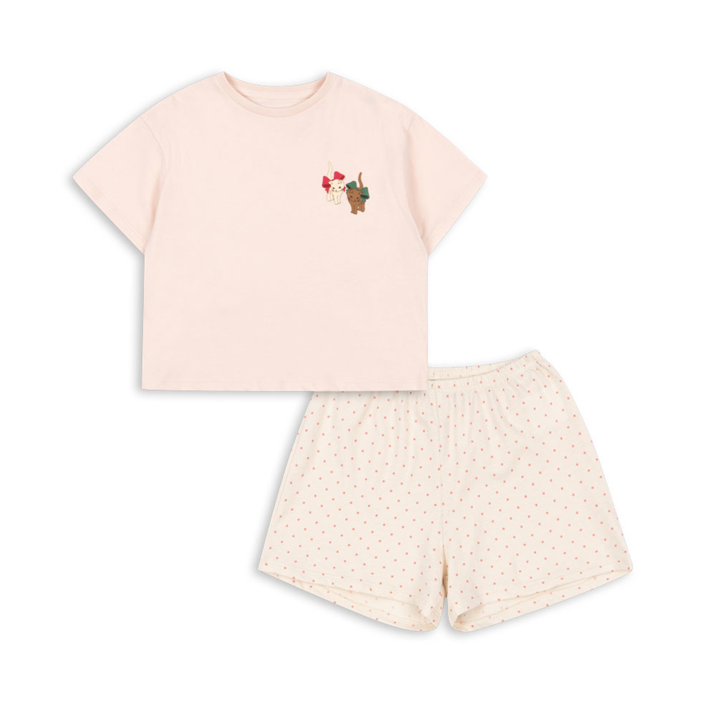 Konges Sløjd T-Shirt and Shorts 'Famo Box Fit' Pirouette Dot/Creole Pink