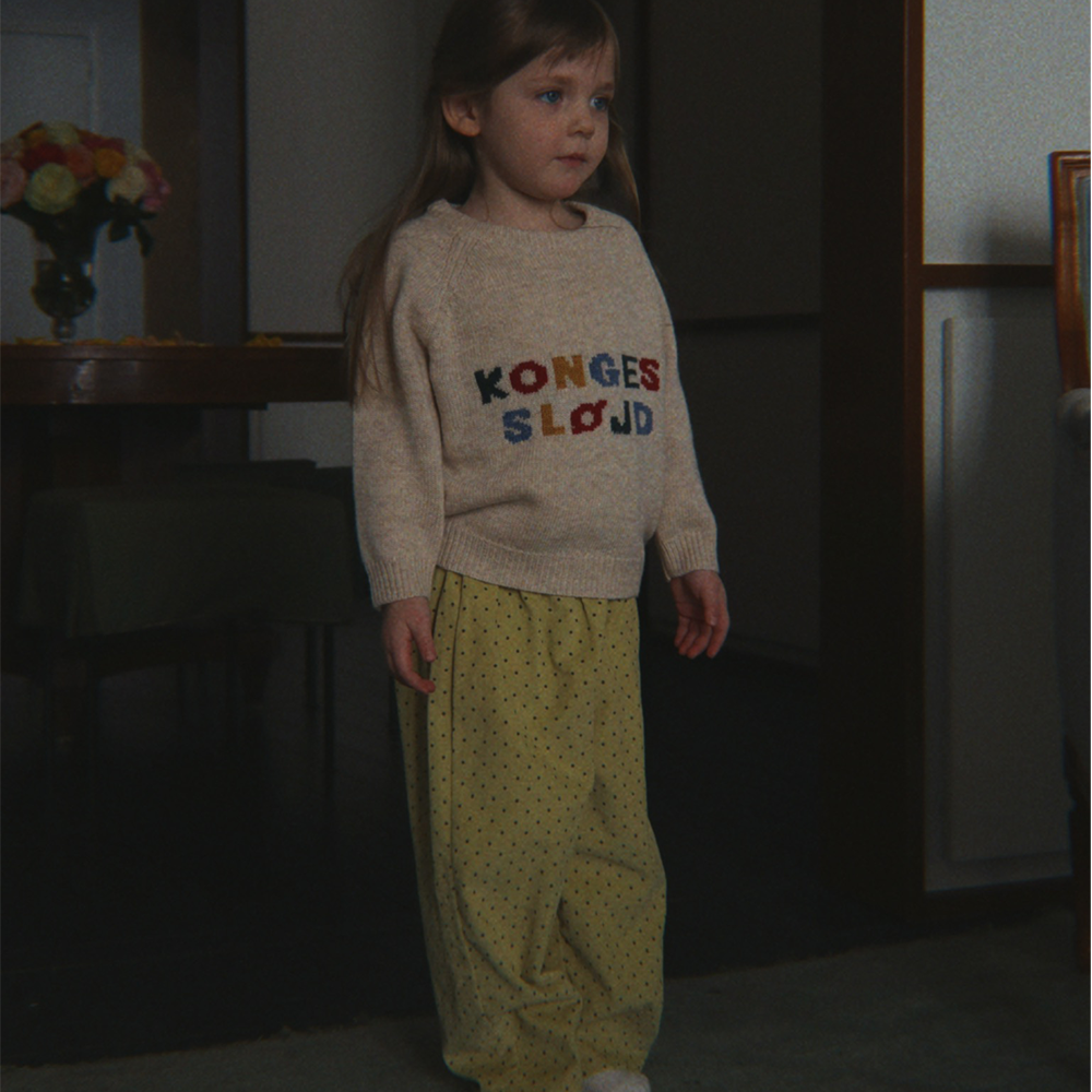 Konges Sløjd Fine Corduroy Trousers 'Marlo' Dot Leek
