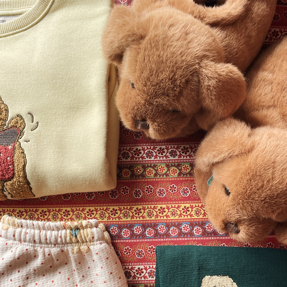 Konges Sløjd Hausschuhe/Finken 'Sausage Dog' Chicory Coffee