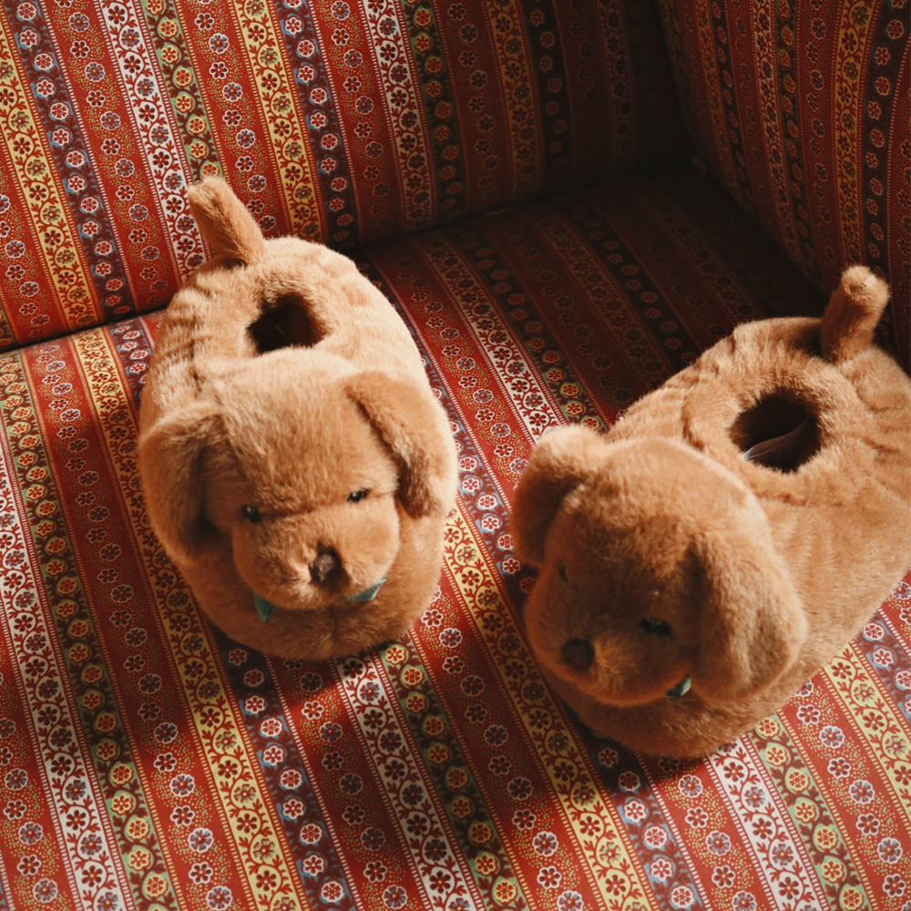 Konges Sløjd Hausschuhe/Finken 'Sausage Dog' Chicory Coffee