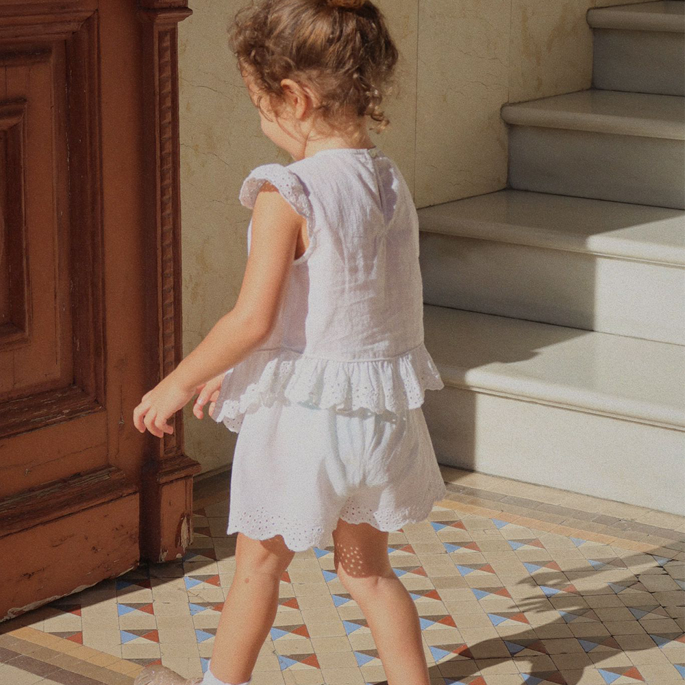 Konges Sløjd Peplum-Top &#39;RHW X KS&#39; Fiori Optic White