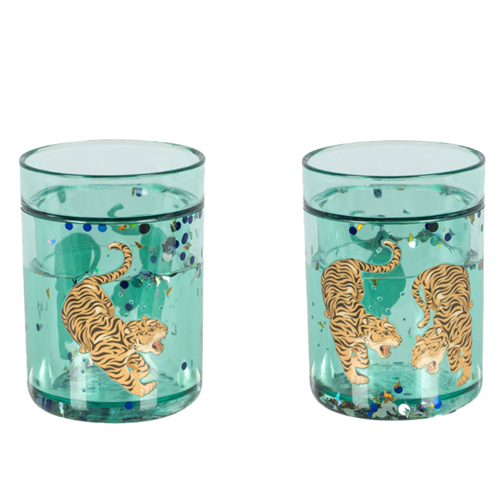 Konges Sløjd  2er Set Glitzer-Becher Tiger Ruggito - Online MY SNOWFLAKE
