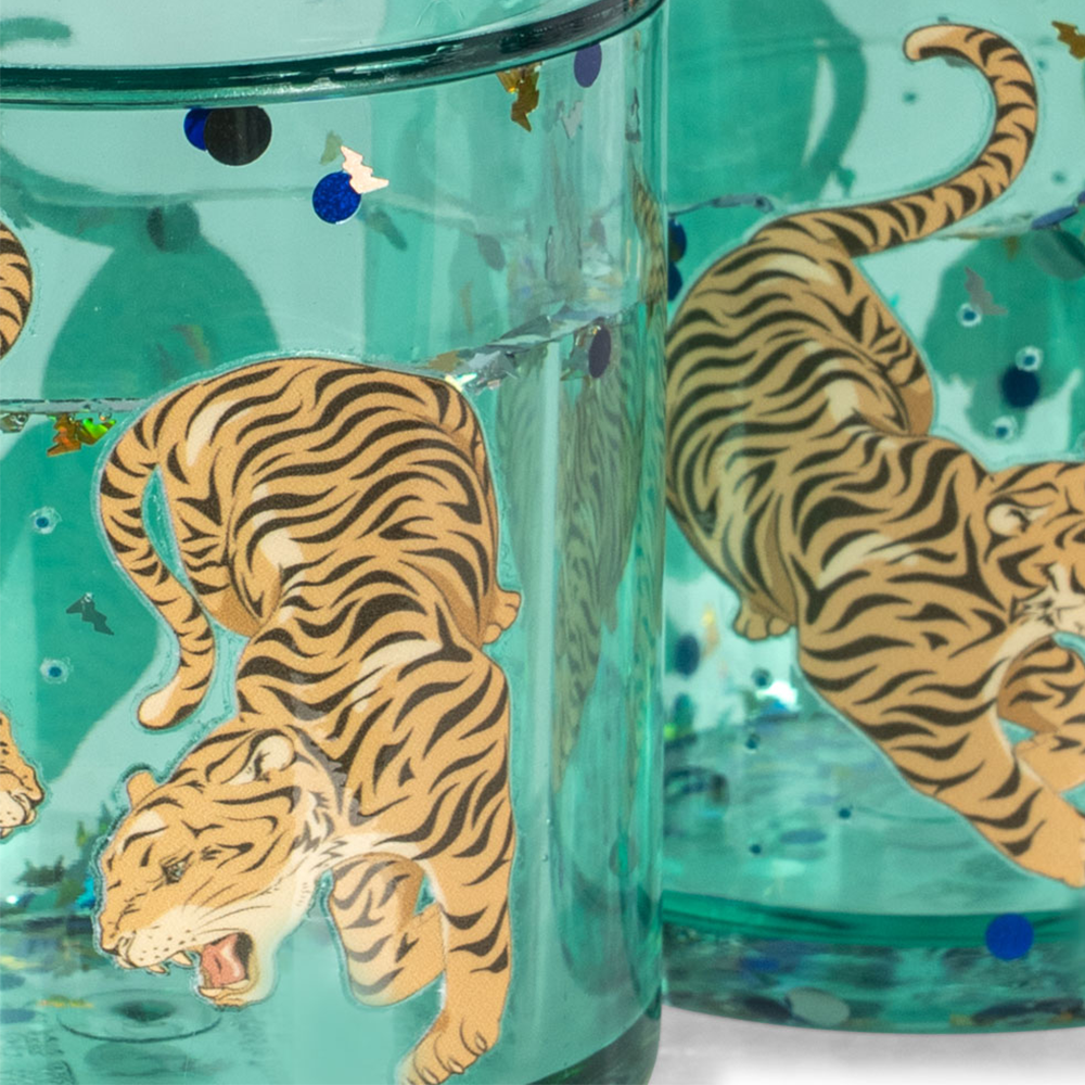 Konges Sløjd  2er Set Glitzer-Becher Tiger Ruggito - Online MY SNOWFLAKE