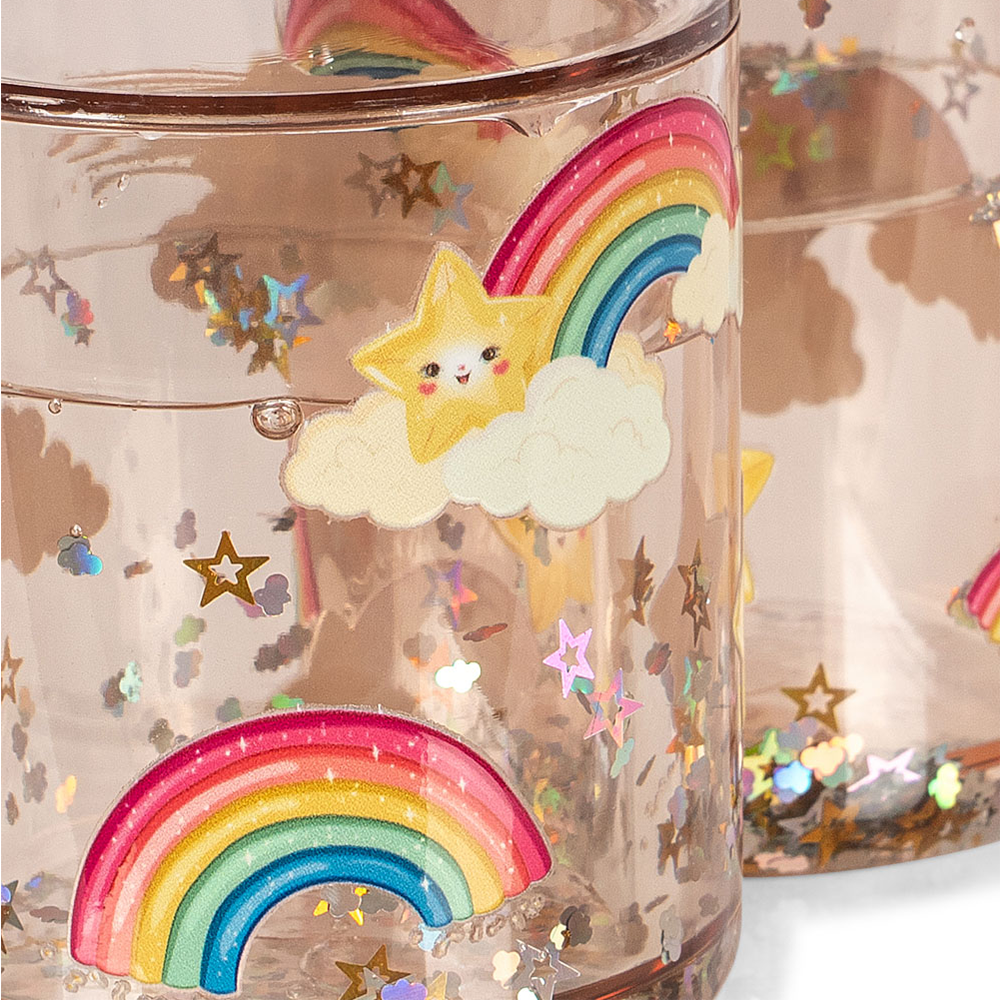 Konges Sløjd  2er Set Glitzer-Becher Rainbow - Online MY SNOWFLAKE