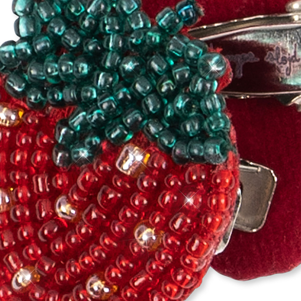 Konges Sløjd Haarclips mit Perlen Strawberry