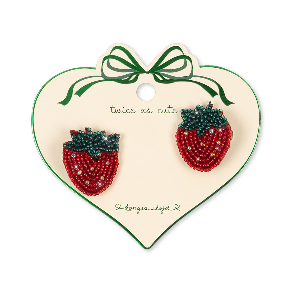 Konges Sløjd Haarclips mit Perlen Strawberry