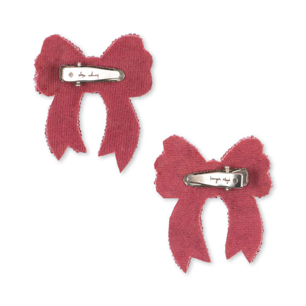 Konges Sløjd Haarclips mit Pailletten &#39;Bow&#39; Rapture Rose