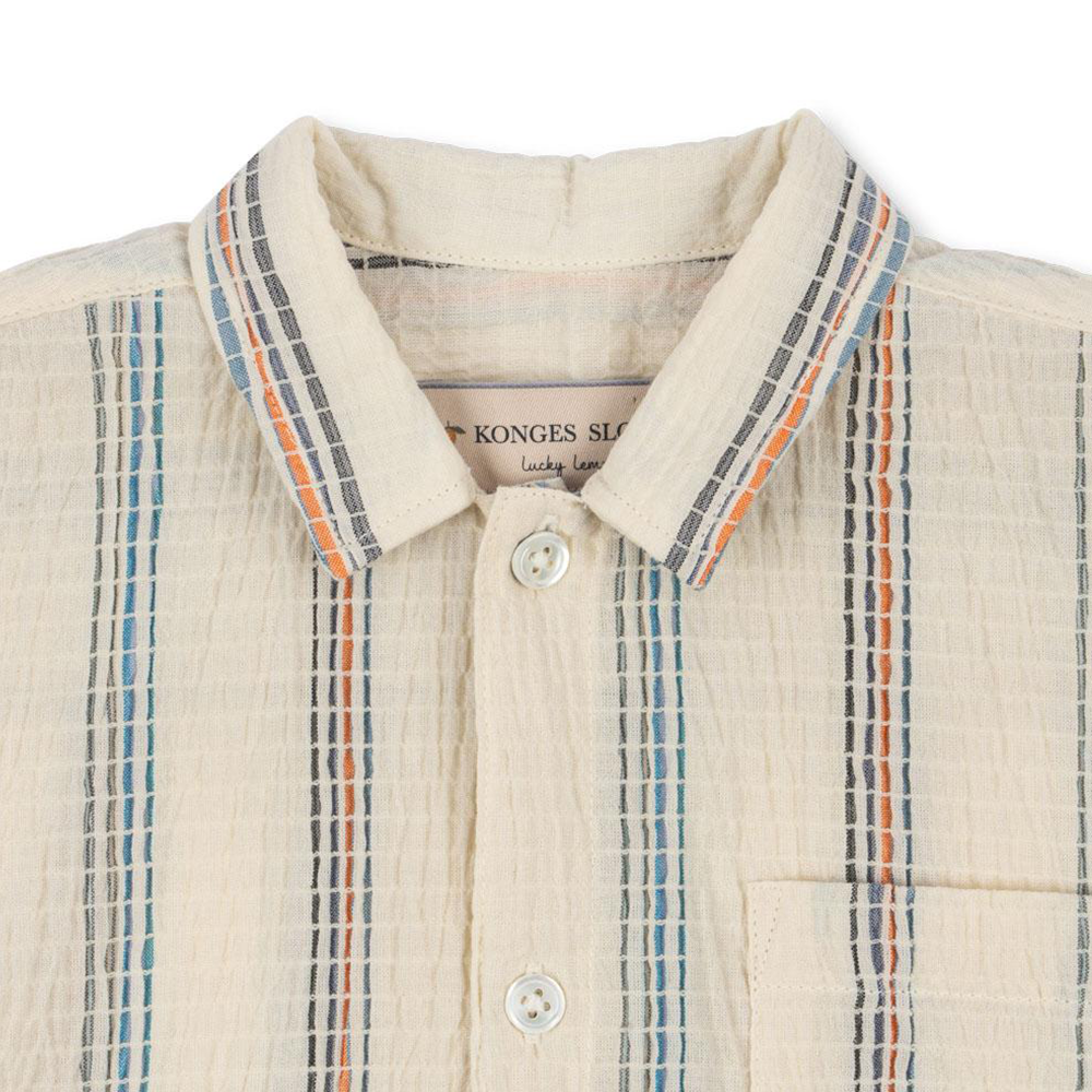 Konges Sløjd Seersucker Hemd 'Vincent' Antique White