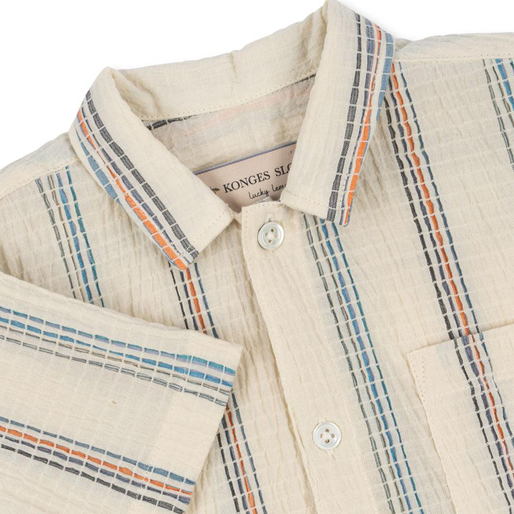 Konges Sløjd Seersucker Hemd 'Vincent' Antique White