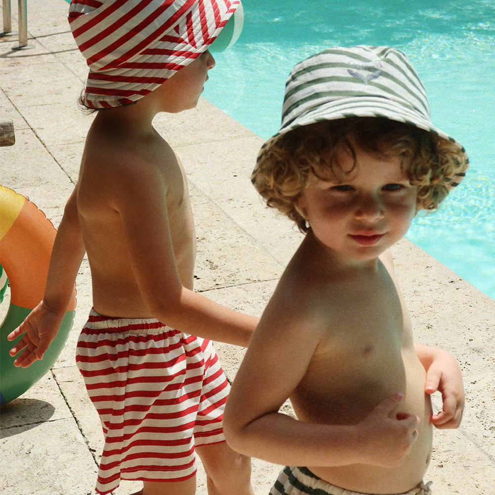 Konges Sløjd Swim Trunks 'Asnou' Stripe Rouge