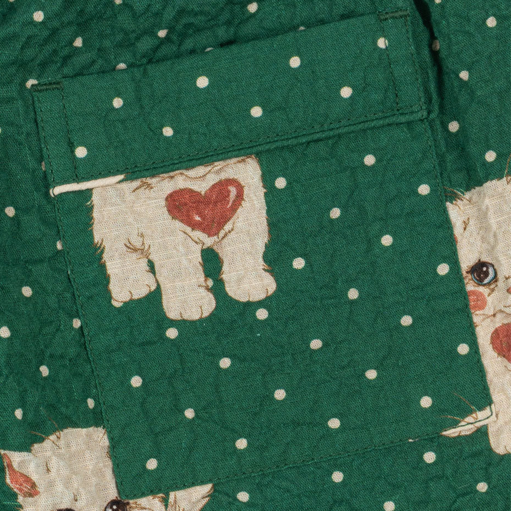 Konges Sløjd Seersucker Hose 'Elin' Dot Miao Verde