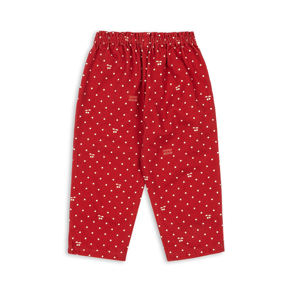 Pantalon Konges Sløjd en coton « Magot » motif Cherry Dot