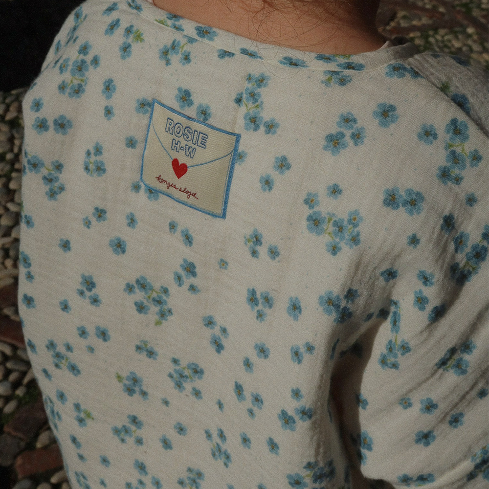 Konges Sløjd Veste en mousseline « RHW X KS » Mioblu Forget Me Not