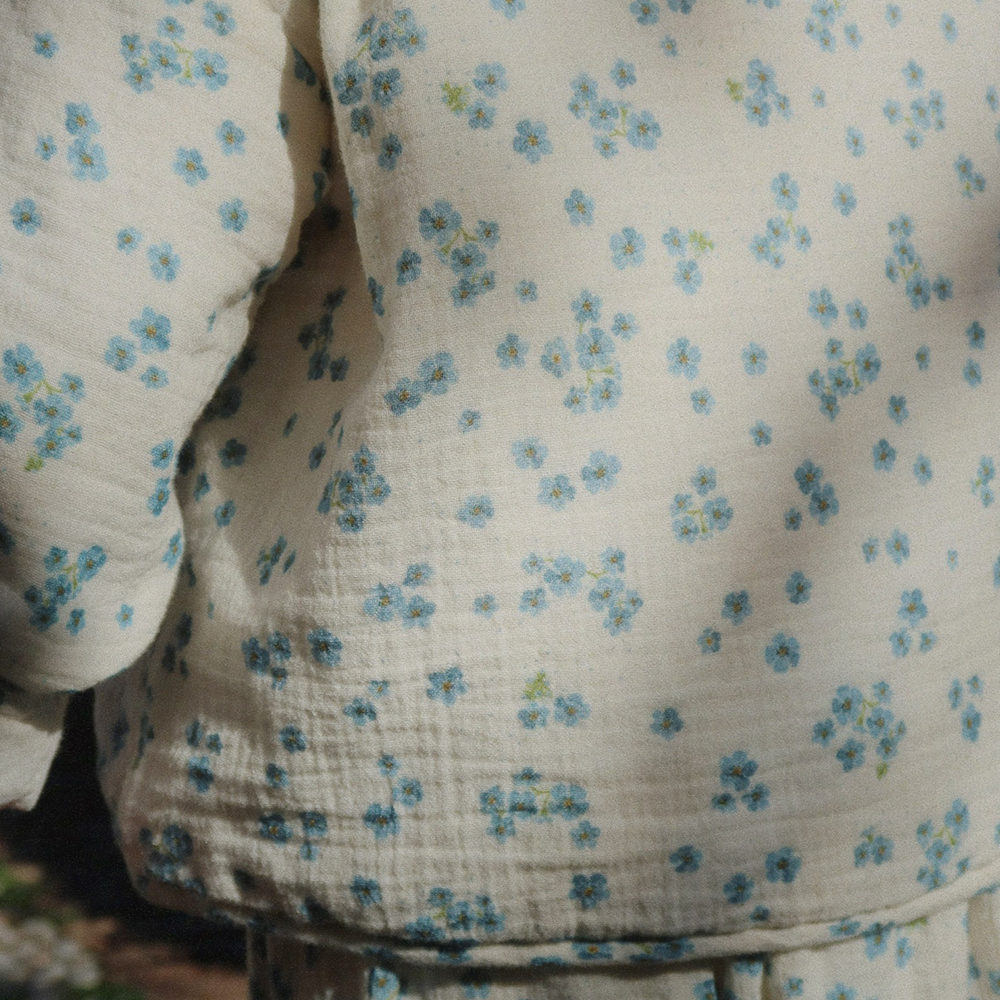 Konges Sløjd Veste en mousseline « RHW X KS » Mioblu Forget Me Not