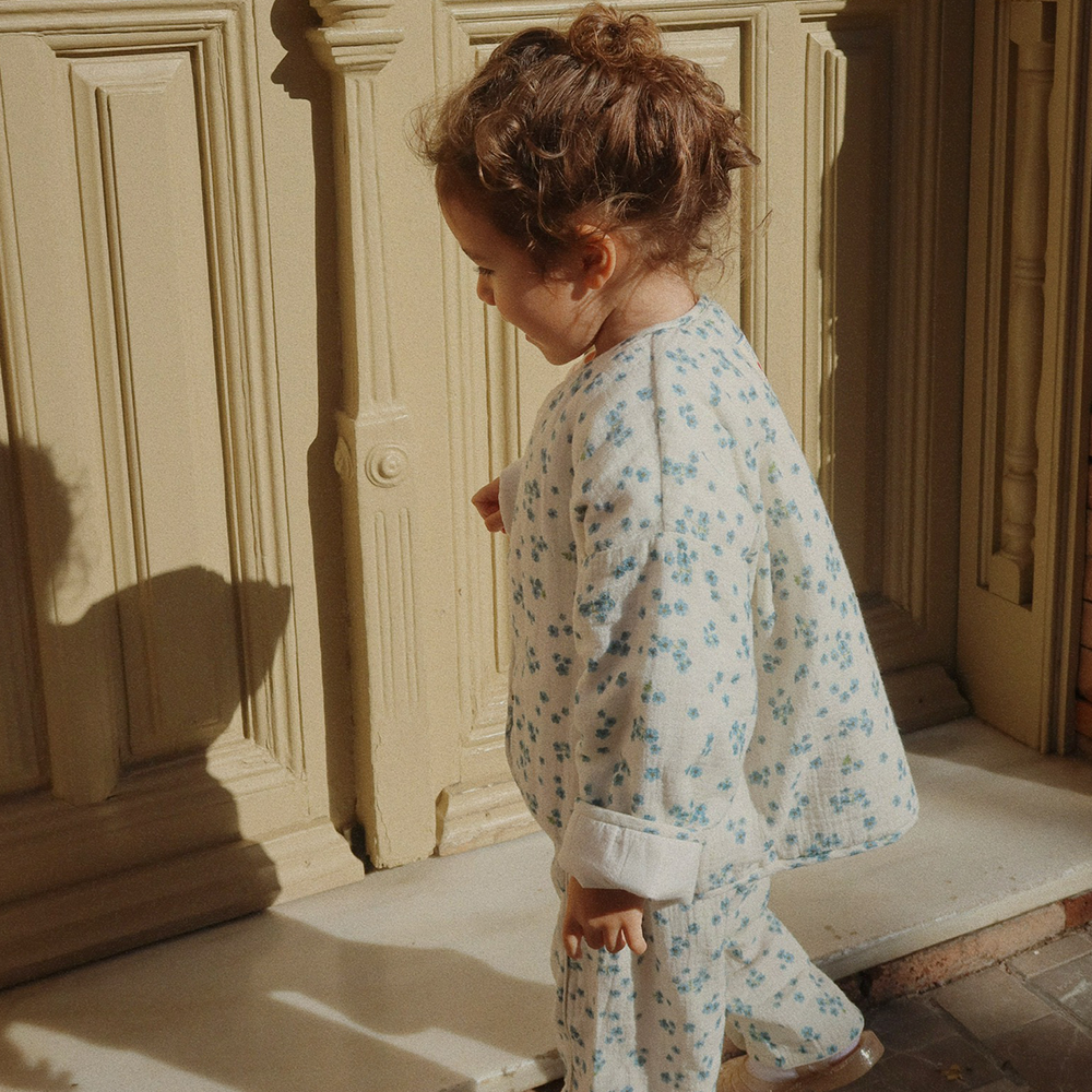 Konges Sløjd Veste en mousseline « RHW X KS » Mioblu Forget Me Not