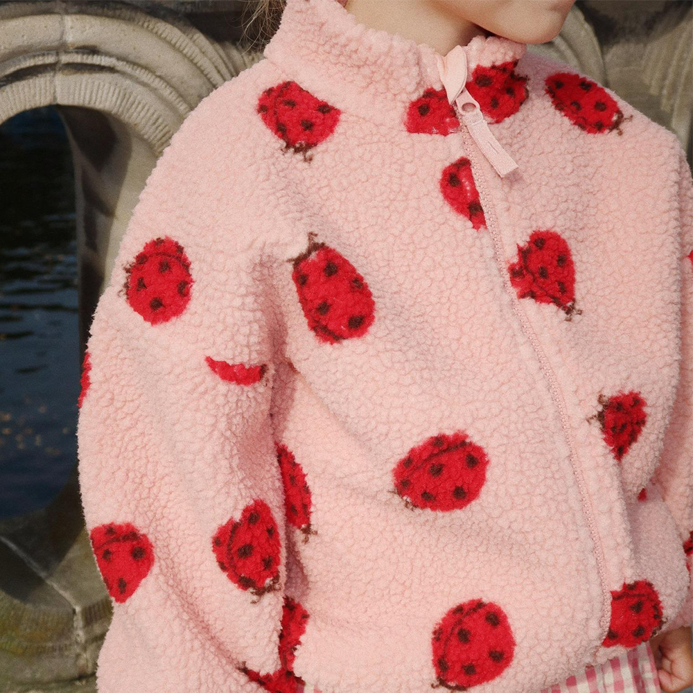 Konges Sløjd  Teddy Jacke 'Jody' Ladybug Pink