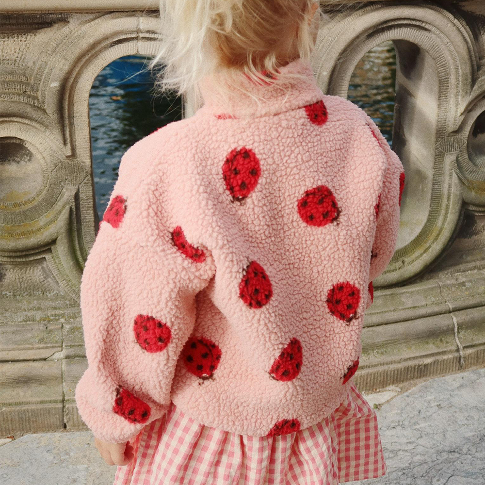 Konges Sløjd  Teddy Jacke 'Jody' Ladybug Pink