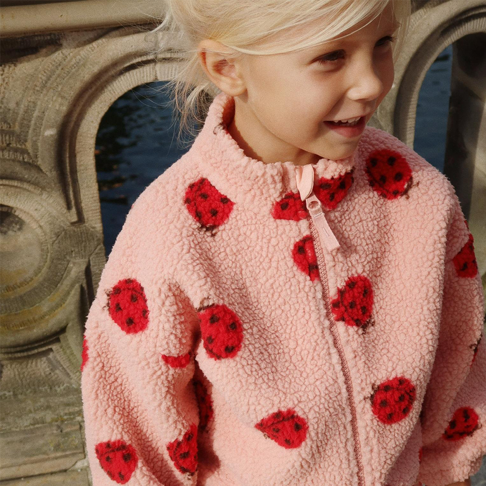 Konges Sløjd  Teddy Jacke 'Jody' Ladybug Pink