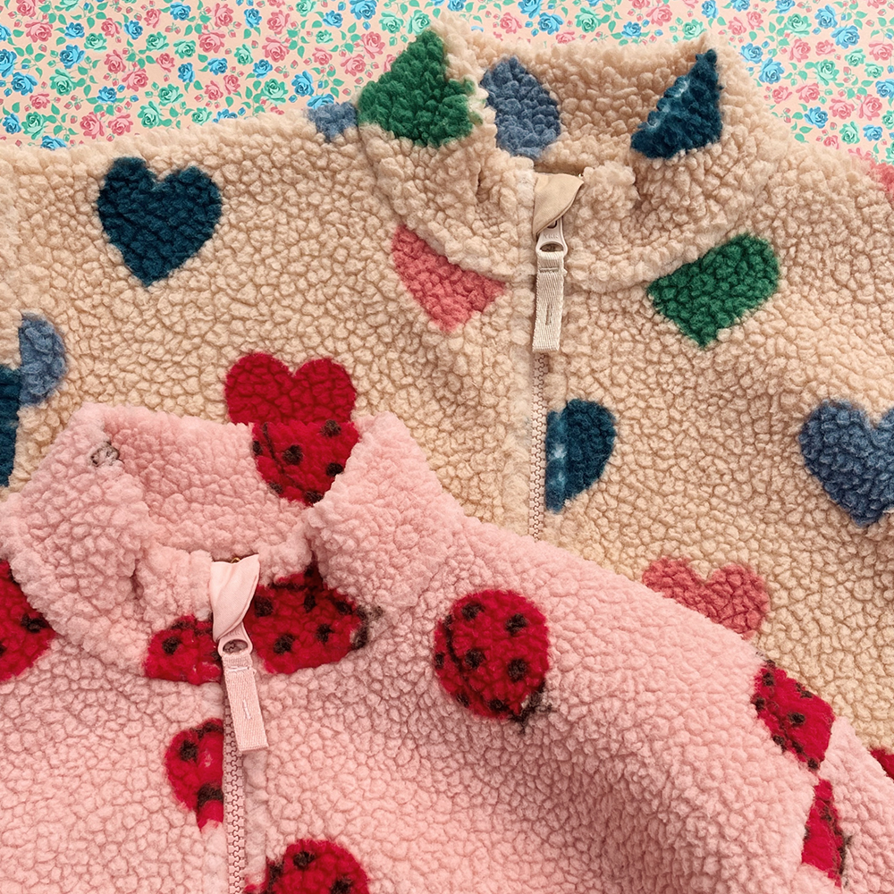 Konges Sløjd  Teddy Jacke 'Jody' Ladybug Pink