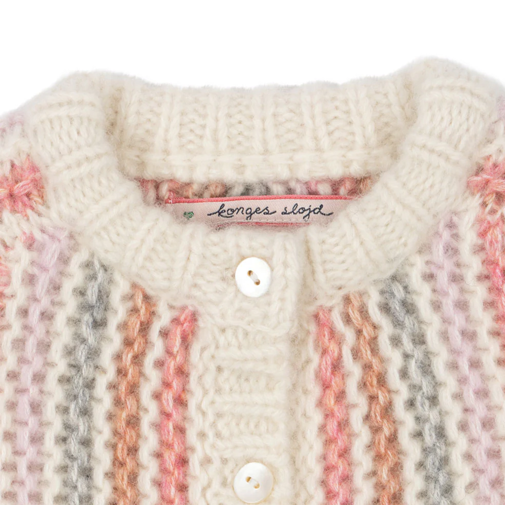 Konges Sløjd Strickcardigan 'Kiri' Rose Stripe - Online MY SNOWFLAKE