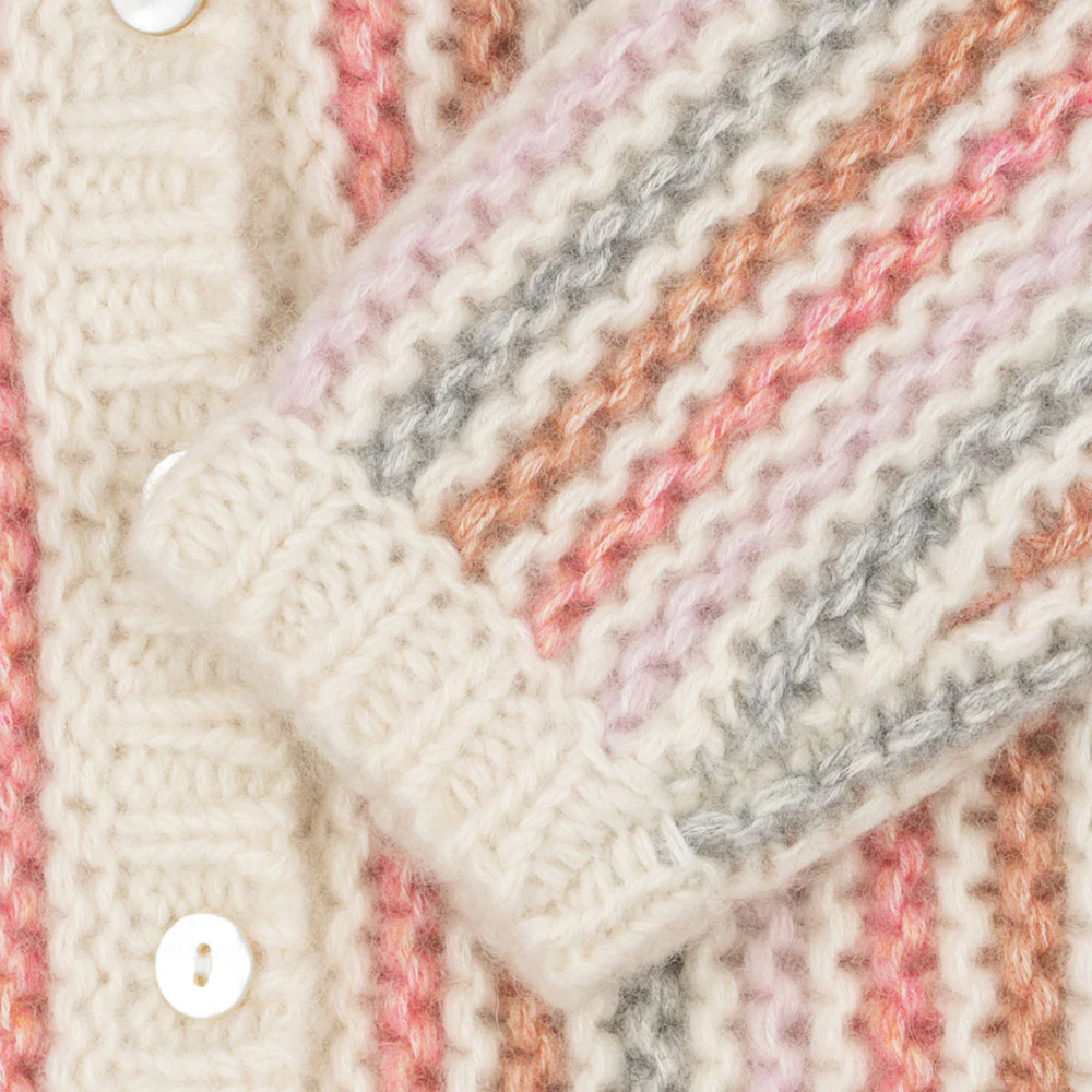 Konges Sløjd Strickcardigan 'Kiri' Rose Stripe - Online MY SNOWFLAKE