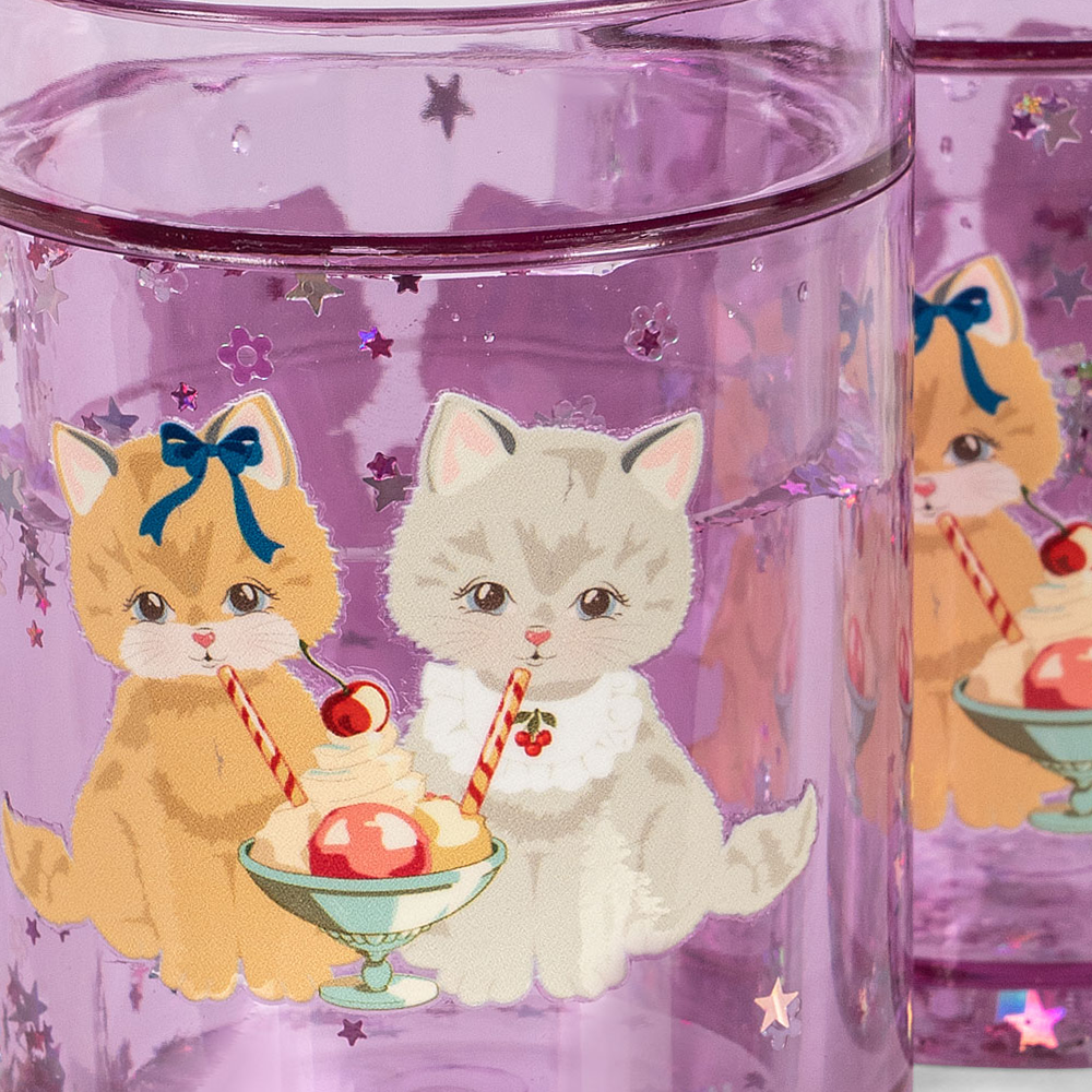 Konges Sløjd  2er Set Glitzer-Becher Kitty Gelateria - Online MY SNOWFLAKE