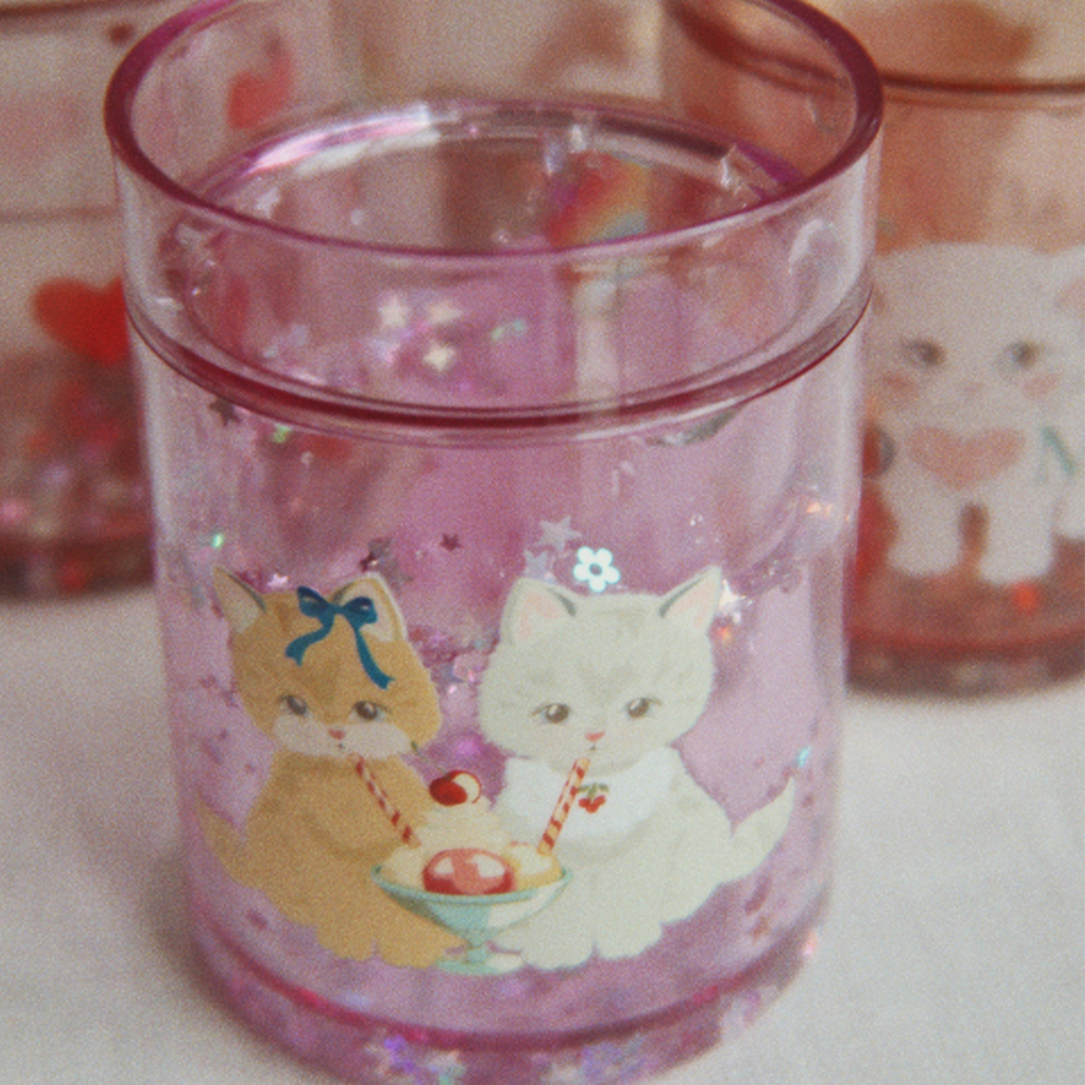 Konges Sløjd  2er Set Glitzer-Becher Kitty Gelateria - Online MY SNOWFLAKE