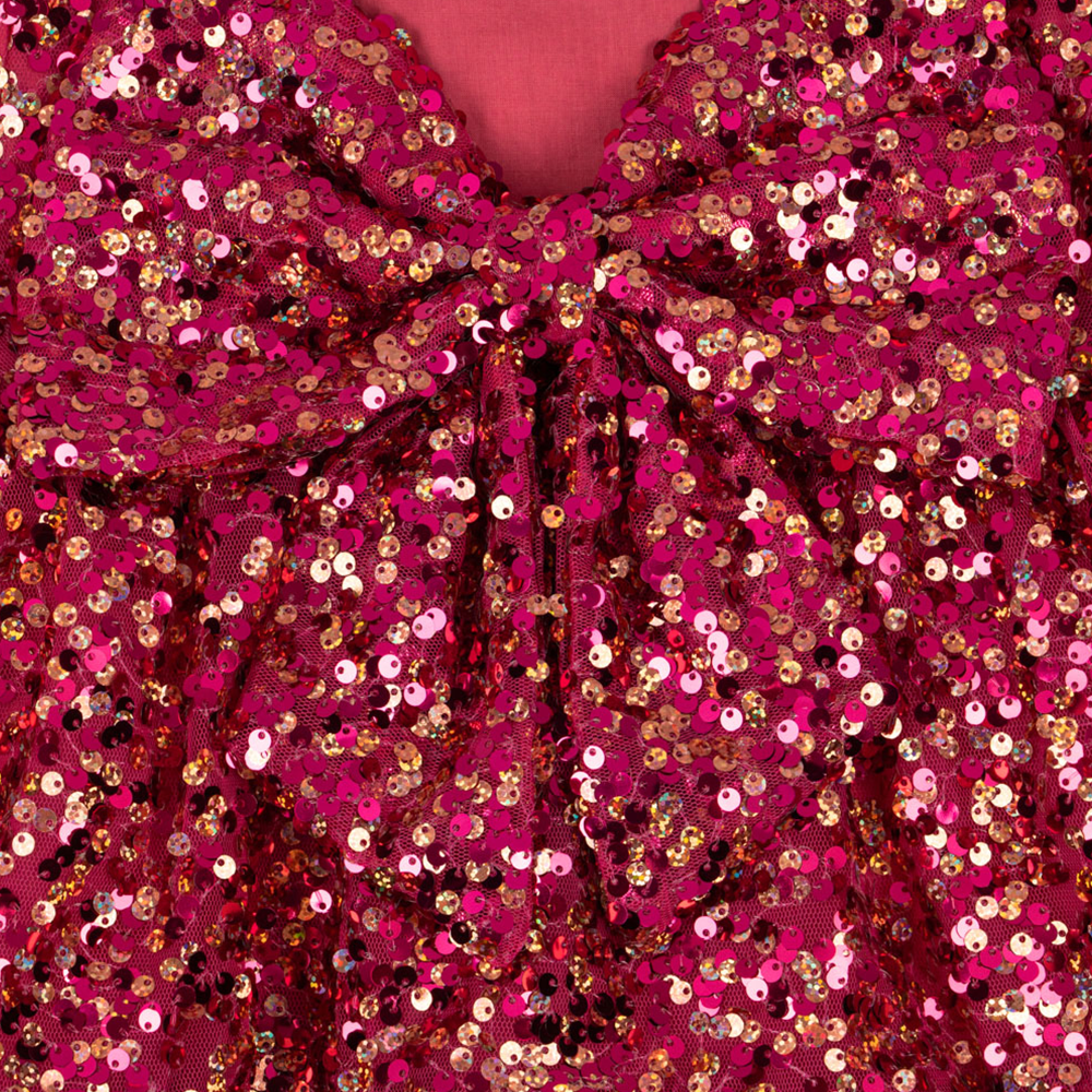 Konges Sløjd Pailletten-Kleid 'Lila Bow' Sparkling Sangria