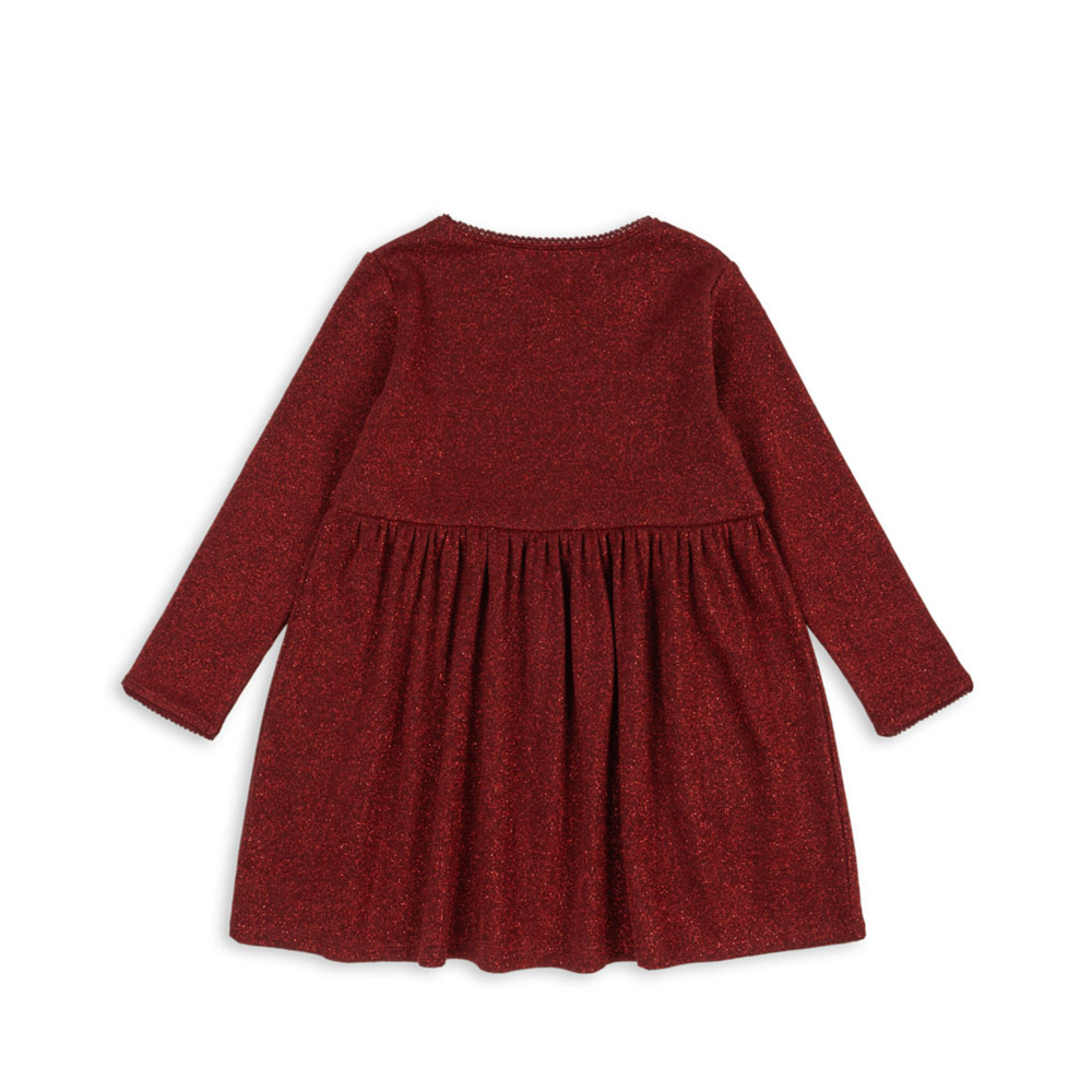 Konges Sløjd Langarm Kleid &#39;Roli&#39; Red Dahlia