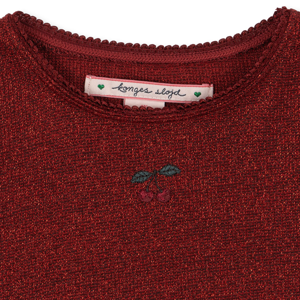 Konges Sløjd Langarm Kleid &#39;Roli&#39; Red Dahlia