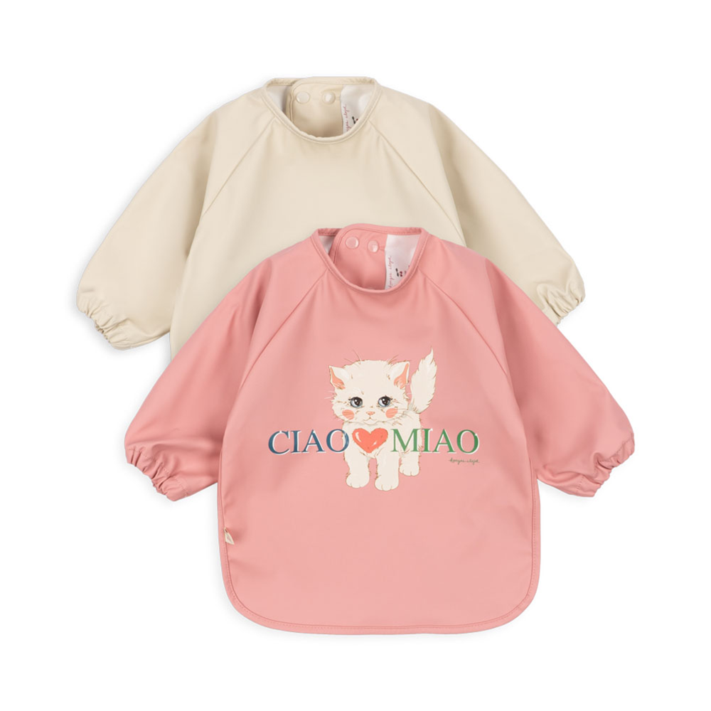 Konges Sløjd  Langarm Lätzchen 2er Set Ciao Miao - Online MY SNOWFLAKE
