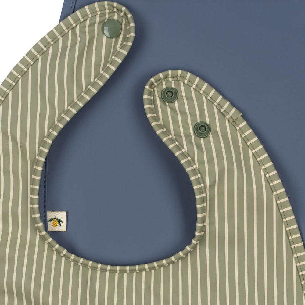 Konges Sløjd Lätzchen 2er Set Tea Stripe/Flint Stone