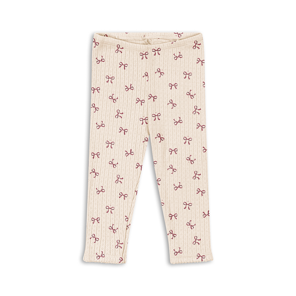 Konges Sløjd Baby Leggings &#39;Minnie&#39; Bow Rouge