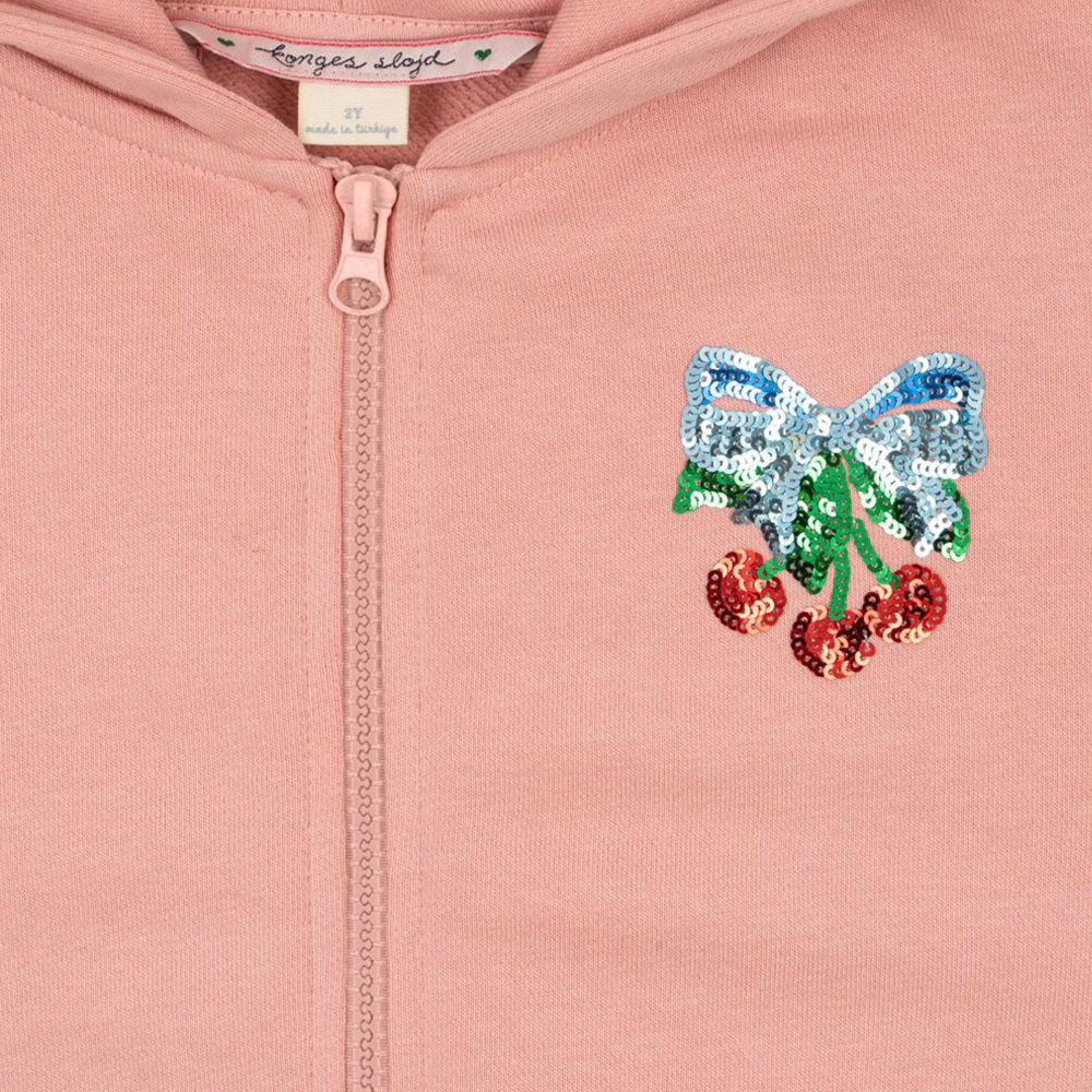 Konges Sløjd Sequin Sweater with Zipper 'Lou' Mellow Rose